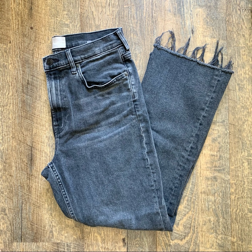 Black high rise kick crop jeans by Everlane